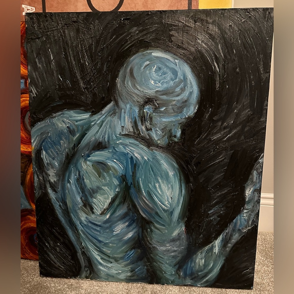 Oil painting (painted by me) on gallery wrap canvas, 20”x24”